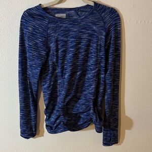 Athleta Blue and White Patterned Top